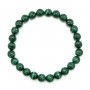 Pulseira de Malaquita redonda 8mm - Elástico x 1 unidade