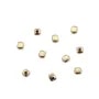 Cubo de perlas de 2 mm - Bañado en oro x 10 unidades