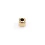 Cubo de perlas de 2 mm - Bañado en oro x 10 unidades