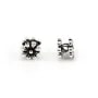 Perle intercalaire margherita 6mm - Argento 925 niellato x 4 pezzi