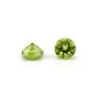 Piedra de peridoto engastada, talla redonda brillante de 4 mm x 1 ud.