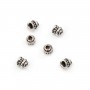 Coupelle étnica 3x3mm - Plata 925 con niel x 4 uds.