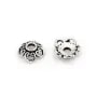 Coupelle fleur ajouré 6mm - Argent 925 niellé x 4pcs