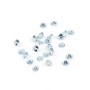 Aguamarina engastada, talla redonda brillante 3-3.5mm x 1 ud.