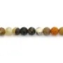 Giada a righe tonda sfaccettata 2mm x 40cm