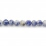 Jaspis blauer runder facettierter Fleck 4mm x 39cm