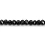 Schwarzer Spinell, facettierter Rondelle, 4x6mm, 39cm.