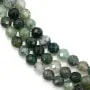 Agate mousse rond facetté 6mm x 38cm