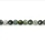 Agate mousse rond facetté 6mm x 38cm