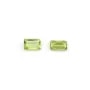 Piedra de peridoto engastada, talla esmeralda 4x6mm x 1 ud.