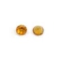 Citrino incastonato, taglio rotondo brillante 7mm x 1pz