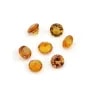 Citrino incastonato, taglio rotondo brillante 7mm x 1pz