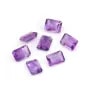 Ametista incastonata, taglio rettangolare smeraldo 6x8mm x 1pz