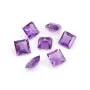 Amethyst square cut gemstone, size 6mm x 1pc