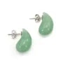 Orecchini in avventurina a goccia 10x20mm - Argento 925 rodio x 2 pezzi