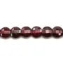Granat runde flache Facette 4mm x 40cm