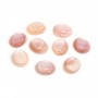 Cabochon Nacre rose ovale 10x12mm x 1pc