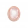 Cabochon Nacre rose ovale 10x12mm x 1pc