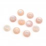 Cabochon Nacre rose rond 3mm x 2pcs