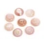 Cabochon Perlmutt rosa rund 6mm x 2 Stück