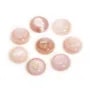 Cabochon Nacre rose rond 10mm x 1pc