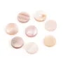 Cabochon madreperla rosa rotondo piatto 8mm x 1 pezzo