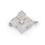 Fermoir de clip flor 17x20mm en plata 925 para creación de joyas
