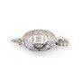 Oval snap clasp 7x16mm in 925 silver for jewelry making