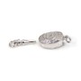 Fermoir à clipser ovale 7x16mm en argent 925 pour création de bijoux