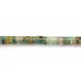 Fil de 40cm de perles turquoise rondelle Heishi 2x5mm pour bijoux bohèmes
