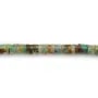 Filamento de 40cm de cuentas turquesa rodaja Heishi 2x6mm para joyería bohemia