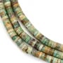 Filamento de 40cm de cuentas turquesa rodaja Heishi 2x6mm para joyería bohemia