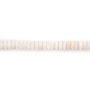 Pink conch shell Heishi beads 2x5mm AB quality with pale pink tint for DIY creations