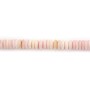 40cm strand of pink conch shell Heishi rondelle beads 3x8mm AB quality for summer jewelry