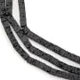 Fil de 38cm de pierres de lave cubes 4mm pour bijoux au style naturel