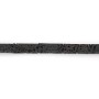 Filo di 38cm di pietre laviche rettangolari 4x13mm per gioielli in stile naturale