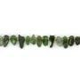 Fil de perles chips allongées en Jade Néphrite – pierres vertes naturelles