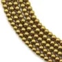 Rang de pérolas hematite dourado 2mm