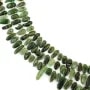 Perles baroques allongées en Jade Néphrite – pierres vertes naturelles
