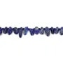 Elongated chip beads in deep blue Lapis Lazuli on thread