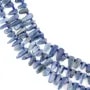 Perlas chips alargadas en Cianita azul natural en hilo