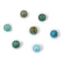 Turquoise semi-drilled round 10mm x 1pc