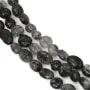 Quartz rutile noir baroque nugget 5-6mm x 39cm