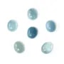 Cabochão Água-Marinha Oval 10x12mm – Pedra Natural Azul