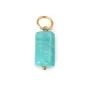 Pendant Peruvian Amazonite Baroque – Natural Stone & Gold Filled Ring