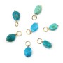 Péndulo Turquesa Barroco – Piedra Natural 8-10mm & Anillo Gold Filled