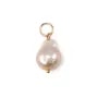 Pendentif Barocke Süßwasserperle Mehrfarbig – Ring Gold Filled Rosé 14K