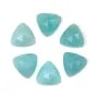 Cabochon Amazonite triangle facetté 10mm x 1pc