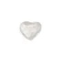 Faceted Rock Crystal Heart Cabochon 9x10mm – Natural Stone