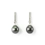 Boucles d'oreilles Argent 925 Perles Tahiti x 2pcs